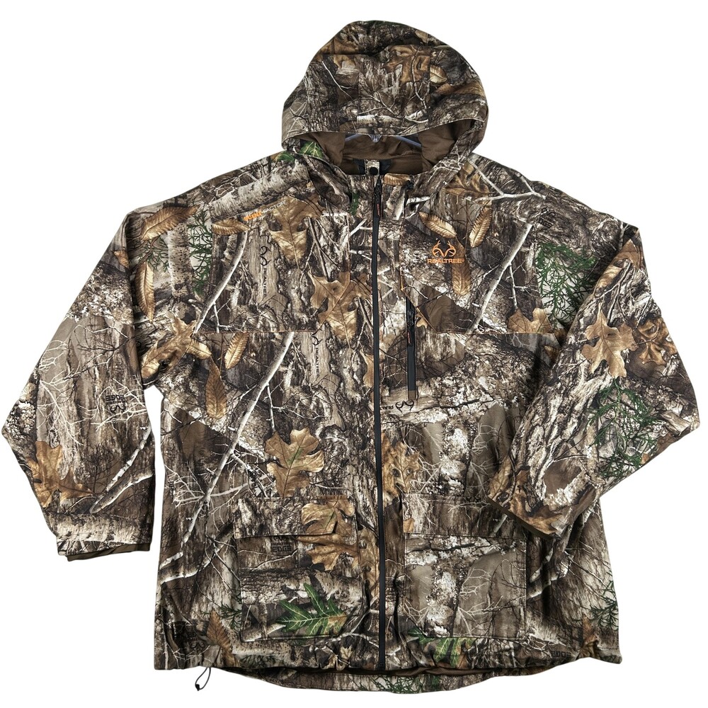 Realtree Edge Jacket Mens 3XL Camo Hooded Softshell Hunting Scent Factor Coat